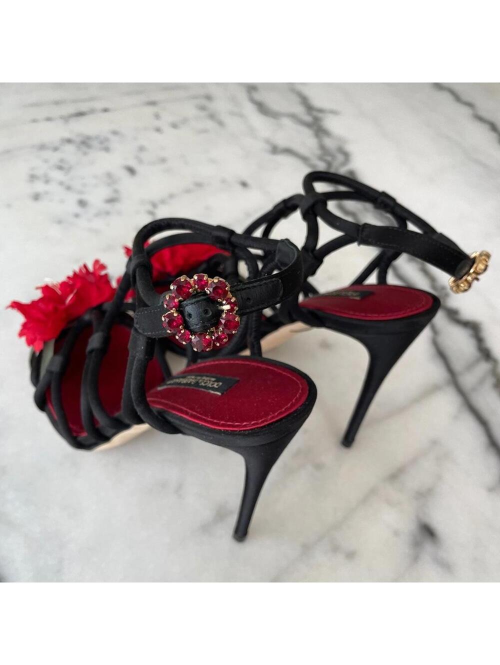 Dolce & Gabbana Black and Red Heels - Picture 8 of 9